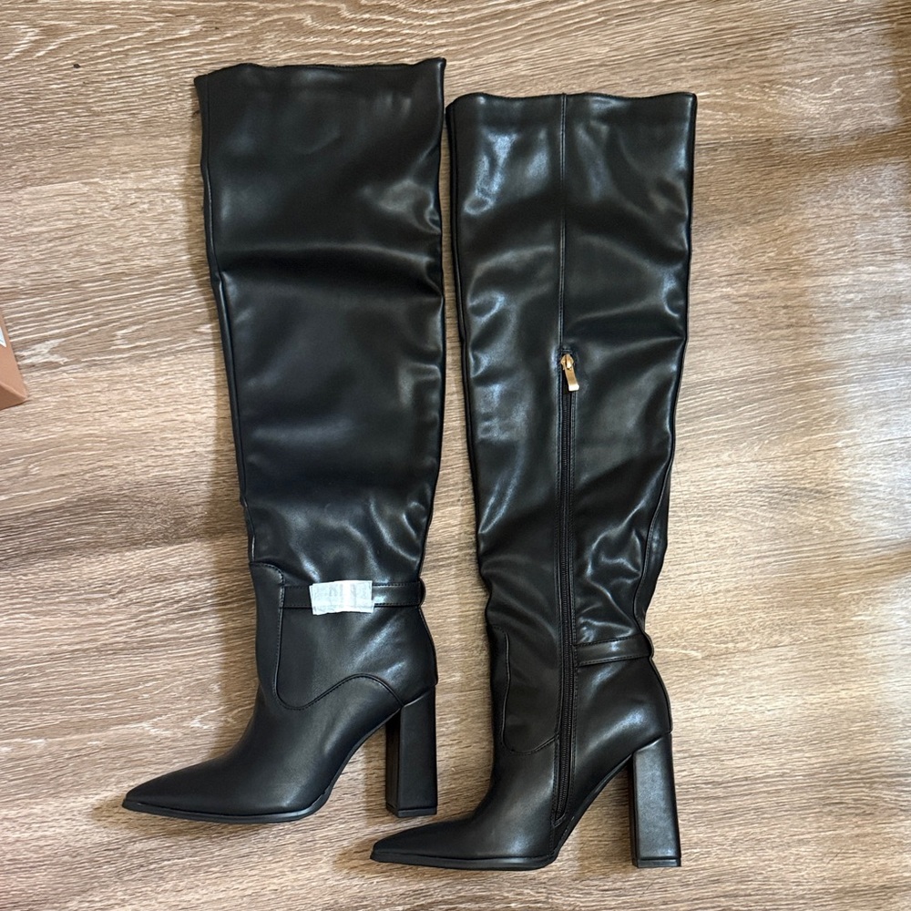 Sleek Black Over the Knee Women's Boots